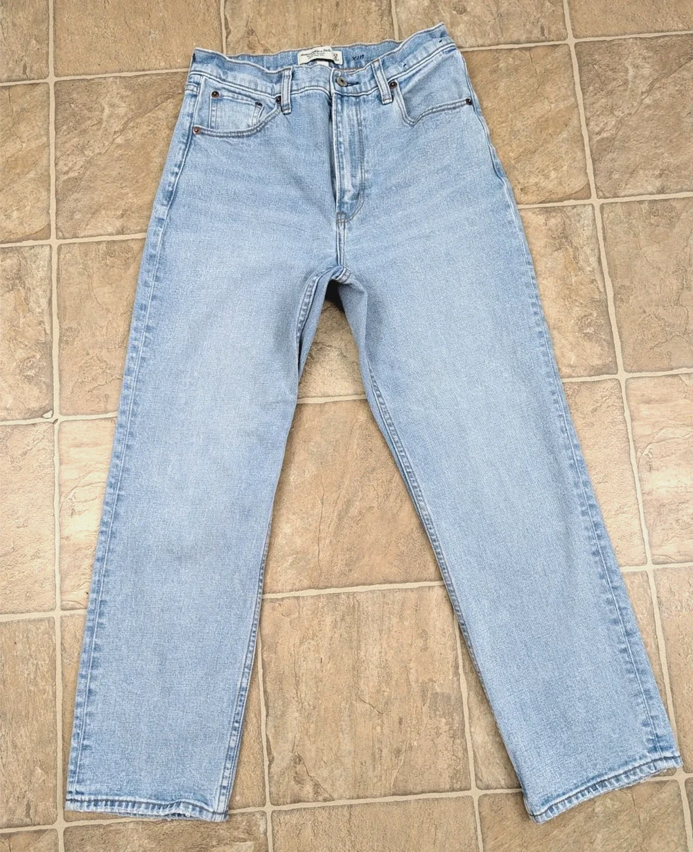 Abercrombie sz 28/6 The Ankle Straight Ultra High Rise Jeans distressed 3532 - Picture 1 of 7